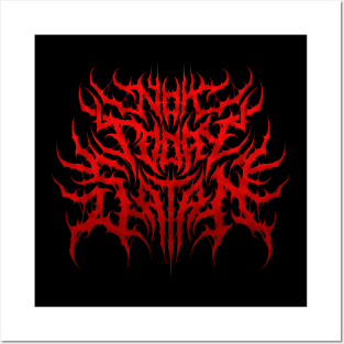 Not Today Satan (red) death metal design Posters and Art